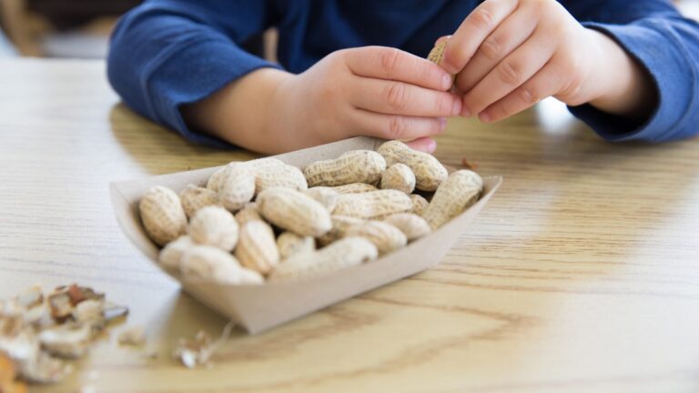 kid with peanuts