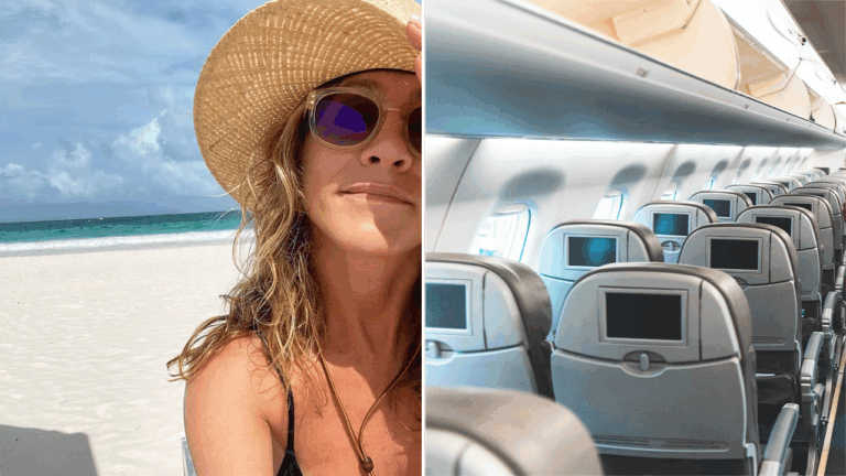 aniston flight split